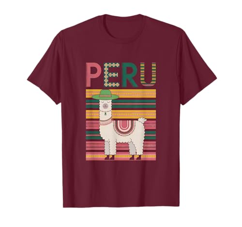 Joli lama péruvien du Pérou - Design amusant du Pérou T-Shirt