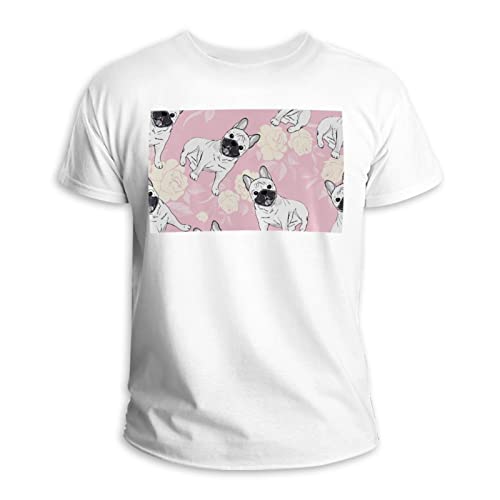 T-shirt bouledogue en coton doux fini la transpiration en été