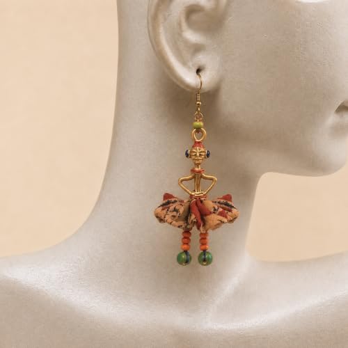 Image of Royal Queen & Empress Handcrafted Tribal Dhokra Earrings Collection for Women - Statement Ethnic Designs in Multiple Colours