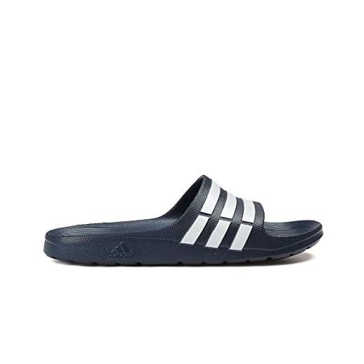 adidas Duramo Slide Chanclas Unisex adulto, Azul (New Navy/White/New Navy), 37 EU (4 UK)