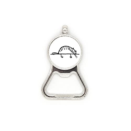 Décapsuleur en acier inoxydable SLE au design épuré de chat allongé - 2