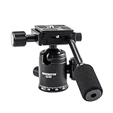 Panoramic Ball Head with Handle All Metal CNC Ball Head Camera Mount DMIDITIR Tripod Head with Arca Swiss Quick Release Plate for Tripod, Monopod, DSLR, Camcorder, DV, Telescope, Hunting (Black)