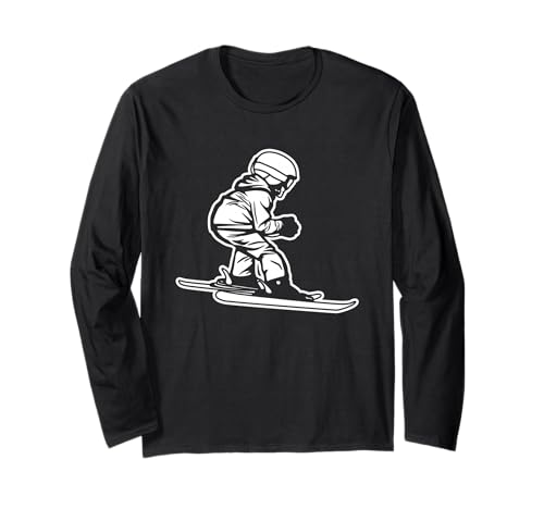 Petit Skieur Entraîneur de Ski Sports d'hiver Manche Longue