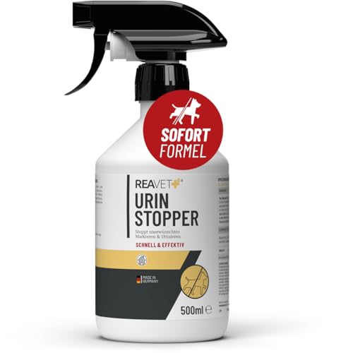 ReaVET Urin Stop für Hunde & Katzen 500ml I Mildes Hundeabwehrspray & Katzenabwehrspray I Nicht färbend...