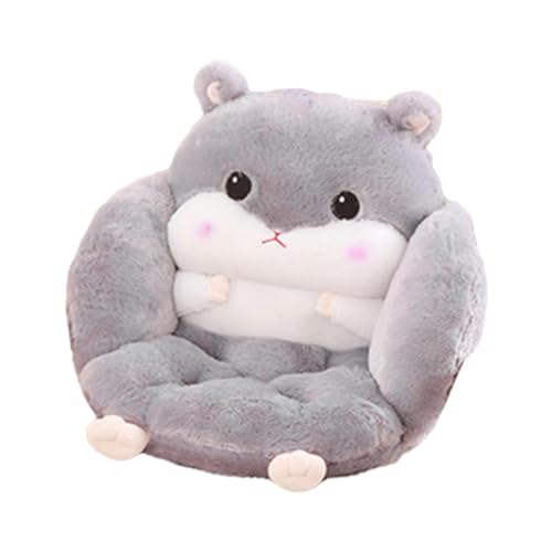 Coussin de siège hamster contre le mal de dos sur chaise en bois