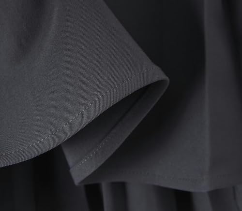 Jupe double plissée grise fluide à nouer pour structurer la silhouette