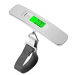 Blendura Digital Luggage Scale, Portable Luggage Weight Scale, Hanging Suitcase Weigher for Travel, Suitcase Scale 110 lb/ 50KG Capacity(Battery Inside the Compartment)