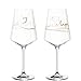 Produktbild Leonardo Presente Wein-Gläser 2er Set Happy, spülmaschinenfeste Wein-Kelche mit gezogenem Stiel, Rotwein-Glas Geschenk-Set 560 ml 029176