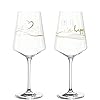 Leonardo Presente Wein-GlÃ¤ser 2er Set Happy, spÃ¼lmaschinenfeste Wein-Kelche mit gezogenem Stiel, Rotwein-Glas Geschenk-Set 560 ml 029176