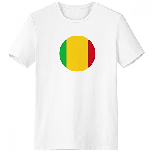 T-shirt Mali Afrique National Emblem Crew-Neck blanc XXXL pour homme en coton sport