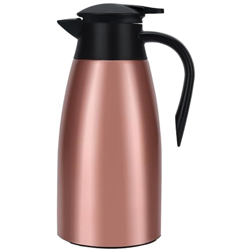 Carafe à café thermique 2L en acier inoxydable or rose