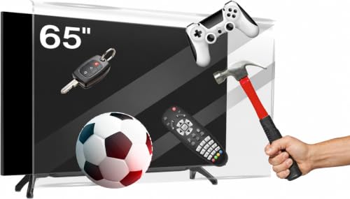 TV Screen Protector 65 Inch Ultra Clear Shatterproof TV Screen Guard Anti Scratch & Impact Resistant Protective Shield for LED LCD OLED & Smart TVs Easy Installation