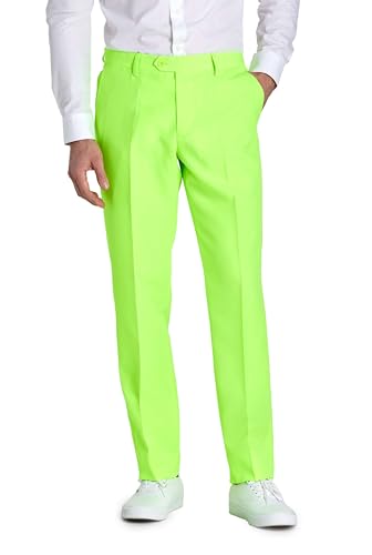 Opposuits Neon Colored Suit for Men - Neon Theme Party Outfit - Slim Fit - Including Jacket, Pants & Tie - Green4