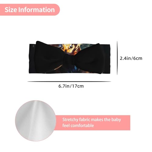 Baby Bow Headband The Proud Lion Printing Soft, Skin-Friendly For Newborns 0-6 Months, For Baby Girls3