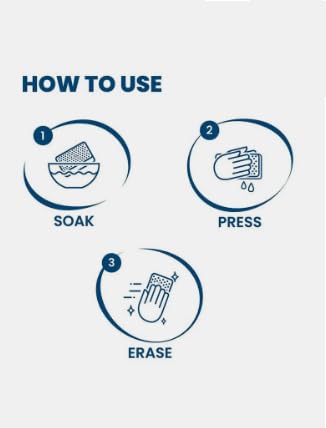 Image of Magic Eraser Sponge, Multi Surface Cleaning Pad, No Scratch Scrub Sponge Wipe (Pack of 5)