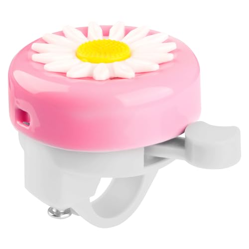 Bojueshaw Children's Bike Bell – Flower Shaped with Crisp, Clear Sound – Ideal for Outdoor Cycling, Balance Bikes, Scooters, and Mountain Bike(White)