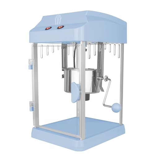 ZIEGIAN Kernel-JR Máquina de palomitas de maíz de mesa de 4 onzas, máquina de palomitas de maíz con hervidor de acero inoxidable, herramienta de medición y cuchara de palomitas de maíz para el hogar,