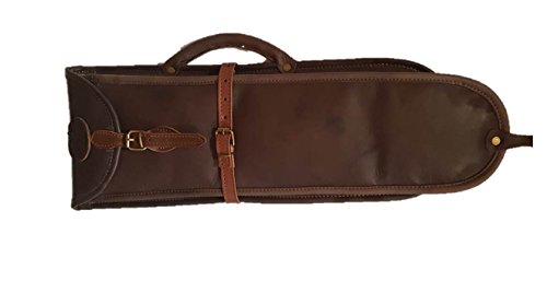 CAZA Y AVENTURA Funda de Rifle para monotiro con Visor en Cuero Cañón 55x15 Culata 50x18