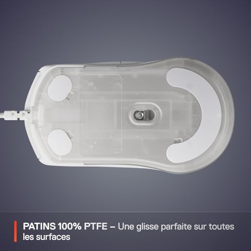 SteelSeries Rival 3 Gen 2 - Souris Gaming 8500 DPI - Capteur Optique TrueMove Core - Durabilité 60 Millions de clics - Faible Latence - Poids léger 77 g - Patins 100% PTFE - RGB - Blanc