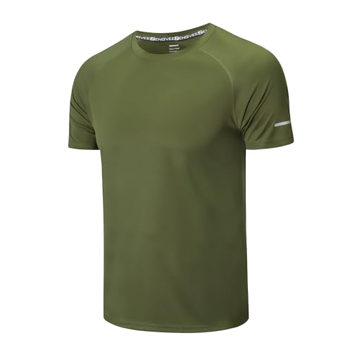 Frueo Men's Workout Shirts - Quick Dry Athletic T-Shirts