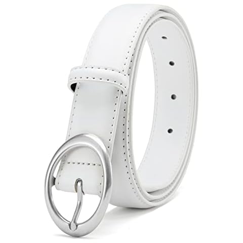 Womens Belt - CR Leather Belt Women Casual for Jeans Pants Dress - Belts with Gold Buckle for Women Fashion Cover