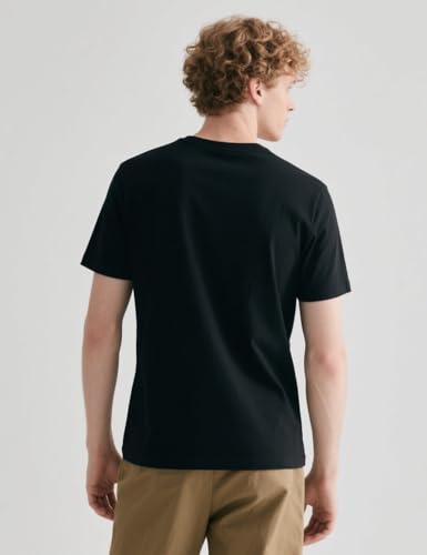 OKBA 5 PCS Black t Shirts Available for Men and Women Adult Round Neck Polyester Blank Tshirts Short Sleeve3