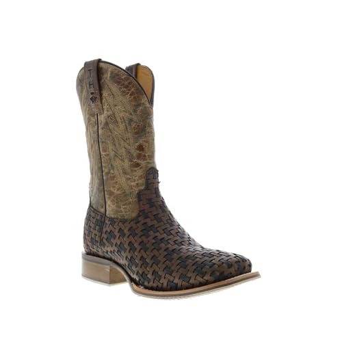 Tin Haul Men's Wickered Bull Rider Sole Braided Western Boot Broad Square Toe - 14-020-0077-0462 MU 8 D(M) US