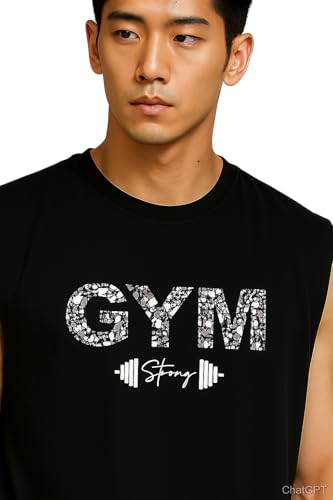 Image of JUGULAR Tank Tops Sleeveless T-Shirt for Men Gym Wear Vest Printed Stylish Round Neck Running for Sports Workout Fitness & Casual or Beach Wear