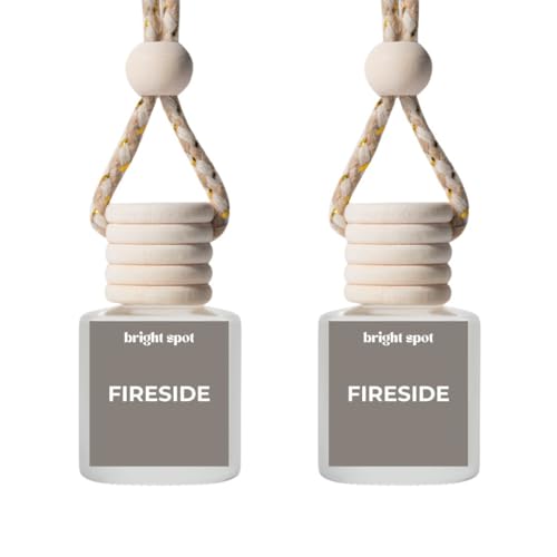 Image of Car Air Freshener - Premium Car Hanging Air Freshener, Long-Lasting Fragrance for Auto and Home (0.2 Fl Oz (Pack of 2), Fireside - Slightly Spicy, Smokey, Woody)