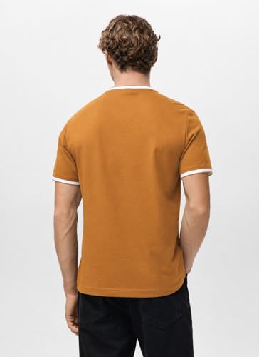 Image of Alan Jones Clothing Men's Self Design Cotton Regular Fit T-Shirt