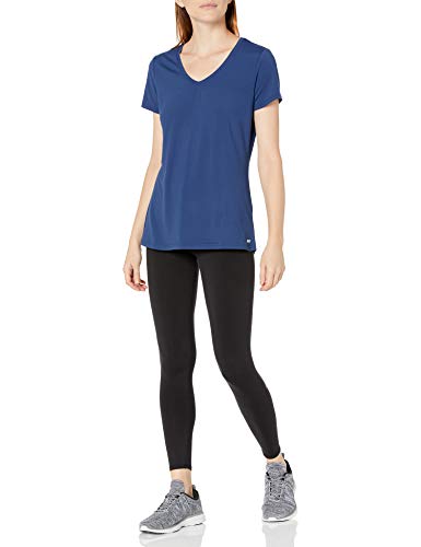 Image of Amazon Essentials Women's Active Quick Dry Tech Stretch Short-Sleeve V-Neck T-Shirt (Available in Plus Size), Pack of 2