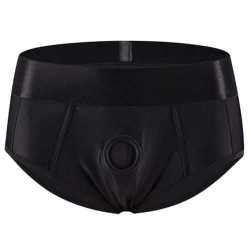 Purple Lace Men's Low Rise Briefs Sexy Cutout Detail - 1.77 Inch Loop Stretch Nylon Blend for Couples