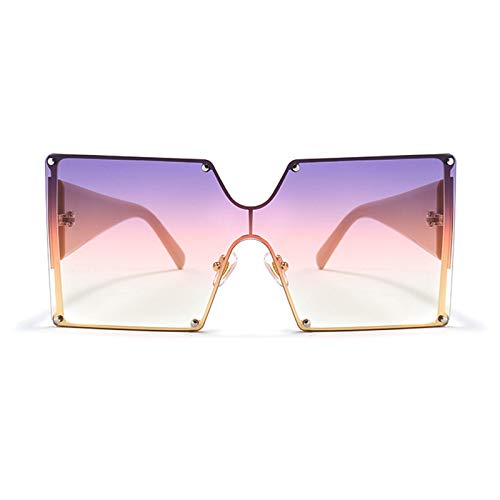 Image of mincl /Oversized Shield Sunglasses Woman 2019 Fashion Luxury Shades UV400 Vintage Flat Top Futuristic Sunglasses