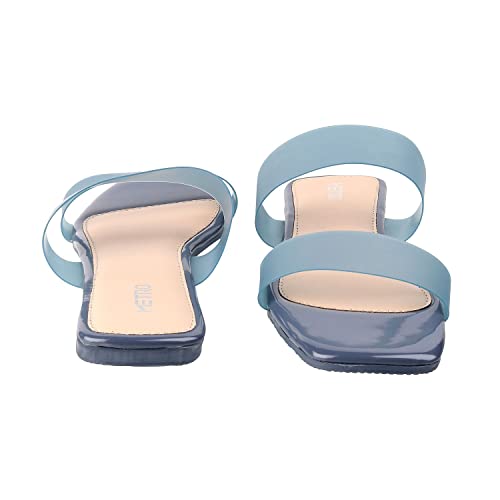 Image of Metro Women Synthetic Leather Flat Slip-on Fashion Sandal