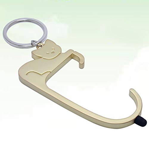 NUOBESTY Sem Toque Abridor de Porta Chave Forma Caneta Stylus Elevador Imprensa Vara Chaveiro Botão