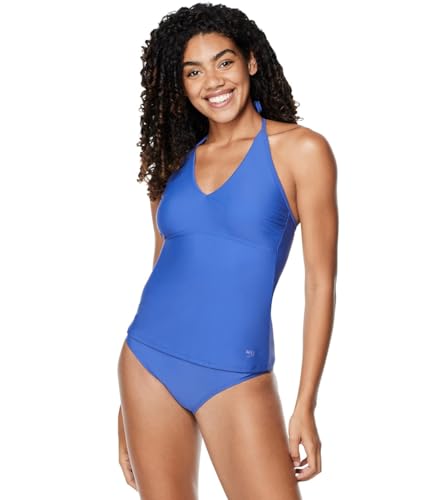 Haut de maillot tankini bleu roi col en V idéal pour la plage M
