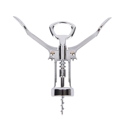 BarCraft Double Handed Chrome Winged Corkscrew, Metal,Black Lever Arm,16 cm - Image 4