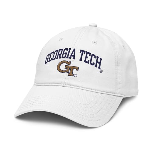 Georgia Tech Yellow Jackets Arch White Officially Licensed Adjustable Baseball Hat
