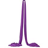 Houseables Aerial Silks, Yoga Swing, Aerial Yoga Hammock, Ariel Silk, Gymnastics Swing, Acrobatics Equipment, for Home, Indoor, Outdoor, Arial Setup, Rig, Sling, Portable, 13 Yard, Purple