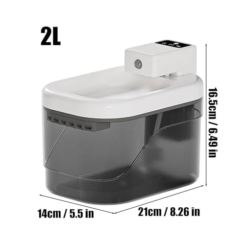 Fontaine à eau sans fil pour chat de 2 L rechargeable et automatique pour la maison - 7