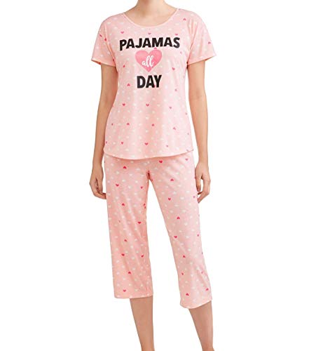 Pajamas All Day Rose Blush 2 Piece Knit Pajama Sleep Set - 3XL