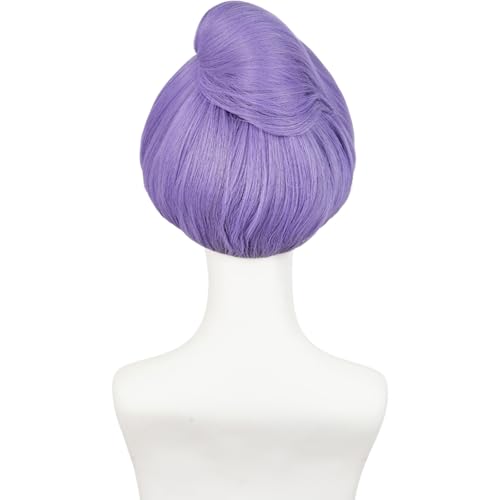 Godmother Wig for Women Light Purple Short Pre-styled Sea Witch Wig Hair + Ca...