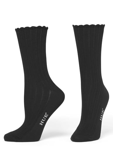 Image of HUE Women's Scalloped Pointelle Crew Sock