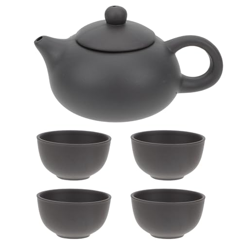 Set de té de cerámica artesanal y tetera de arcilla estilo Kung Fu 2