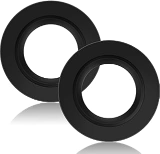 2 Pieces Metal Lamp Shade Reducer Ring for ES/E27 to BC/B22 Plate Light Fitting Lampshade Washer Adaptor Converter (Black)