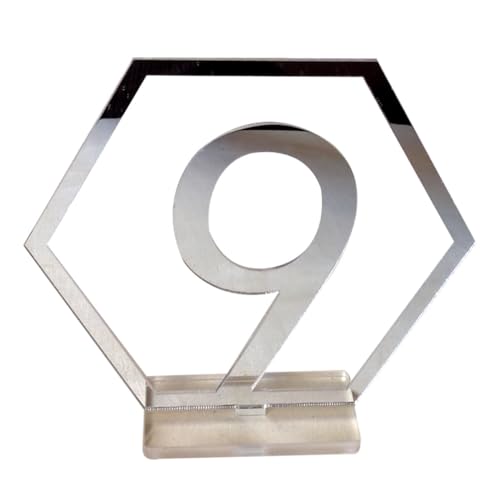Numéros de table de mariage acrylique miroir pour placement