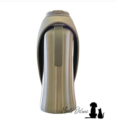 Maili Deluxe, Hundetrinkflasche, Für deinen treuesten Begleiter – 800ml Isolierte Edelstahl Wasserflasche, Doppelwandig Vakuum Isoliert, Leicht zu Reinigen, Perfekt für unvergessliche Abenteuer!