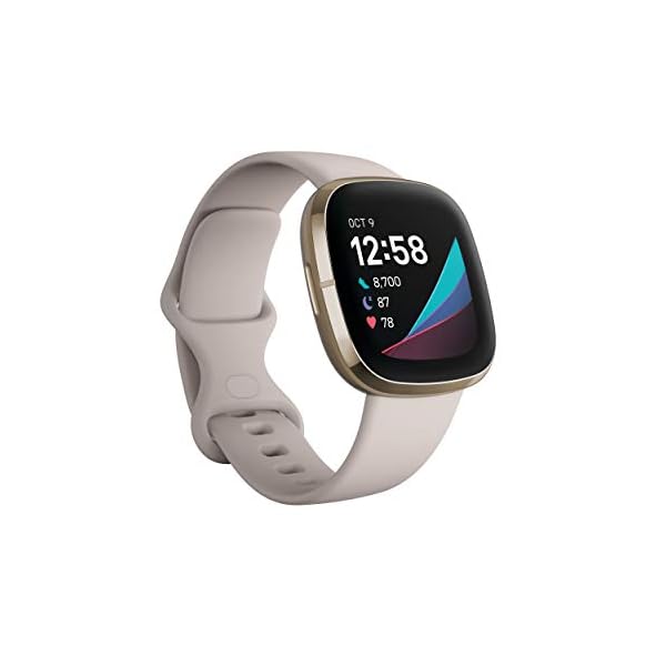 Fitbit-Sense-Advanced-Smartwatch-with-Tools-for-Heart-Health-Stress-Management-Skin-Temperature-Trends-WhiteGold-One-Size-S-L-Bands-Included Fitbit Sense Advanced Smartwatch with Tools for Heart Health, Stress Management & Skin Temperature Trends, White/Gold, One Size (S & L Bands Included)
