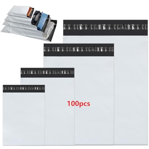100 Enveloppes D'expédition Auto-scellantes 12x16 Pouces – Sacs Plastique 2,5 Mil, Pour Envois Et Stockage