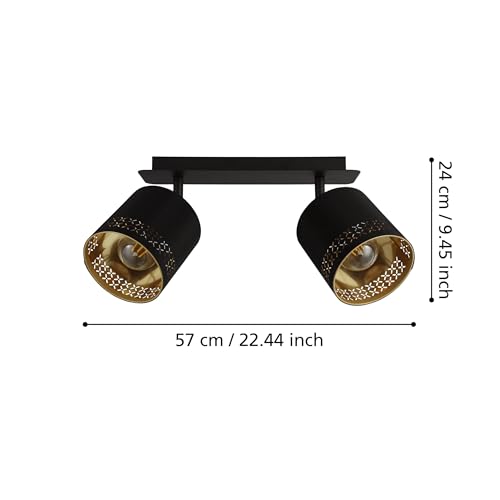 Eglo Plafoniera Esteperra Nero/Oro 2 Luci - 6